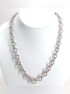 Judith Ripka Sterling Silver Classic Cable Link Chain Necklace